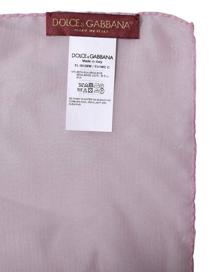 Dolce & Gabbana Pink Silk Rectangle Women Wrap Shawl Scarf