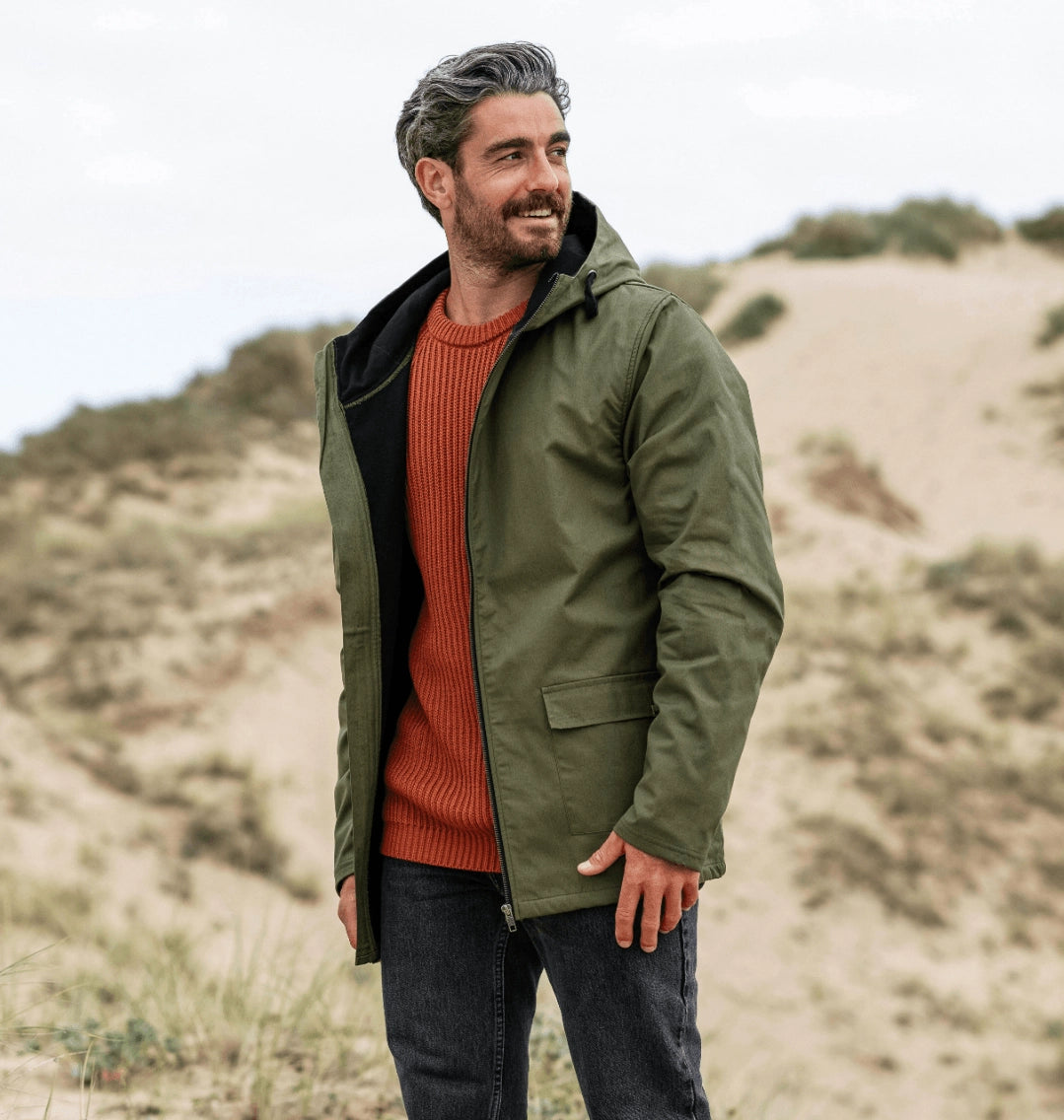 Men's Nautical Lined Raincoat    Colour  Rust