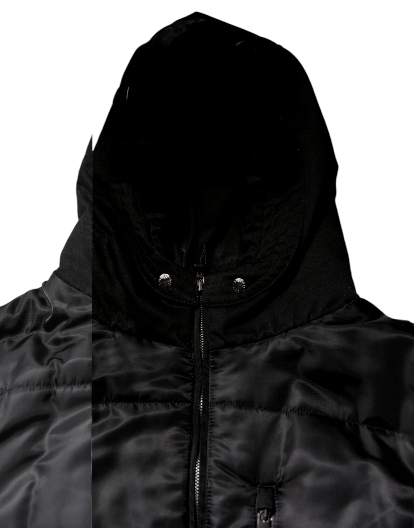 Dolce & Gabbana Black Hooded Parka Coat Winter Jacket