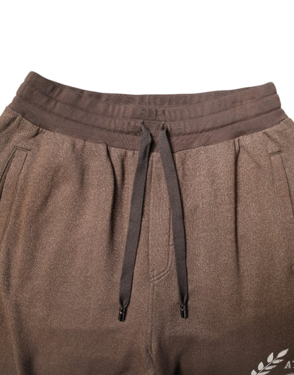 Dolce & Gabbana Brown Cotton Jogger Sweatpants Pants
