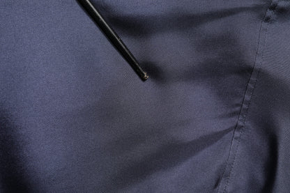 Dolce & Gabbana Dark Blue Silk Double Breasted Shirt