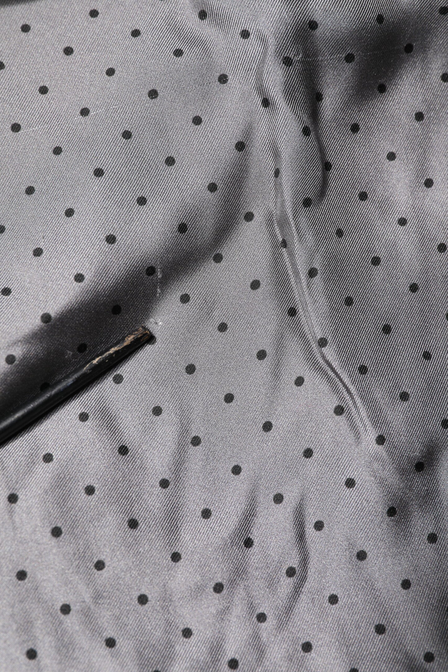 Dolce & Gabbana Gray Polka Dot Silk Long Sleeve Shirt