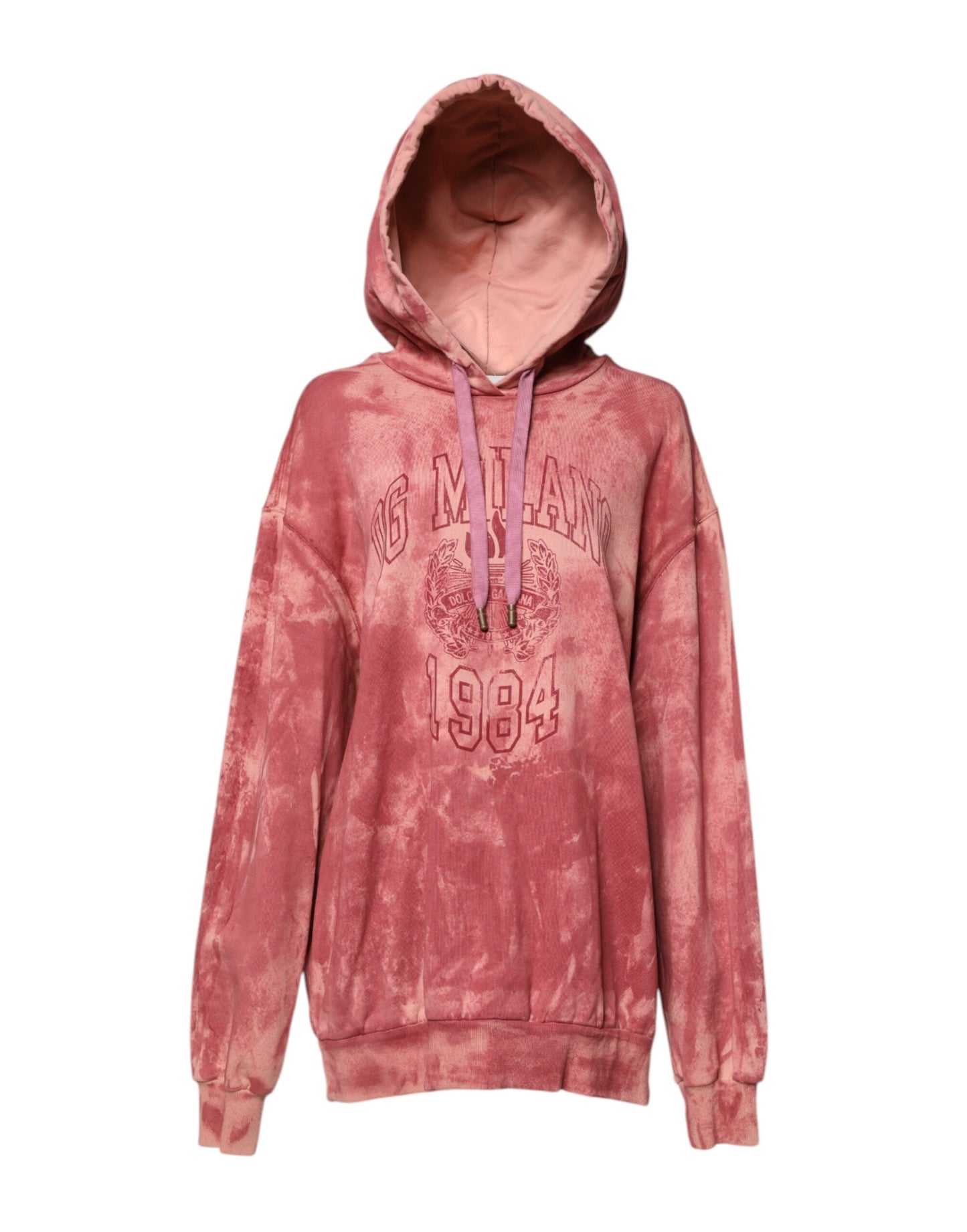 Dolce & Gabbana Pink Wash DG MILANO Hooded Pullover Sweater