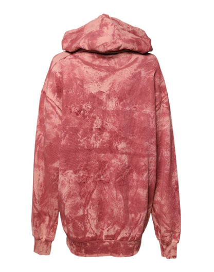 Dolce & Gabbana Pink Wash DG MILANO Hooded Pullover Sweater
