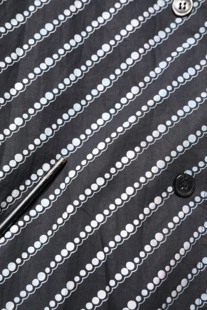 Dolce & Gabbana Black White Stripe Button Down Casual Shirt