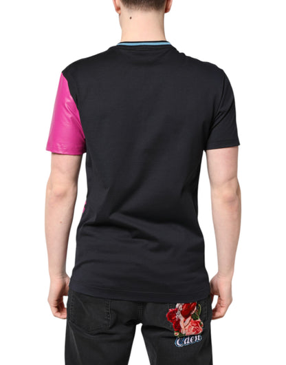 Dolce & Gabbana Multicolor Printed Logo Short Sleeve T-shirt
