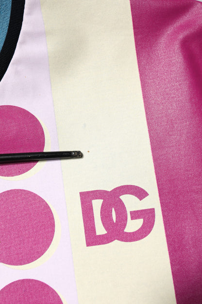 Dolce & Gabbana Multicolor Printed Logo Short Sleeve T-shirt