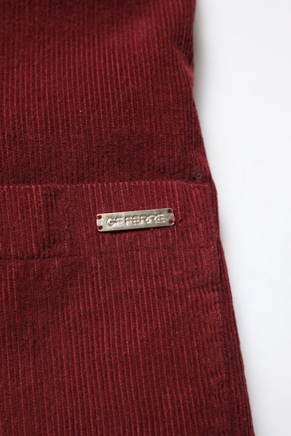GF Ferre Maroon Corduroy Regular Fit Men Coat Blazer Jacket
