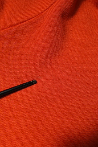 Dolce & Gabbana Orange Cotton Hooded Men Sweatshirt Sweater