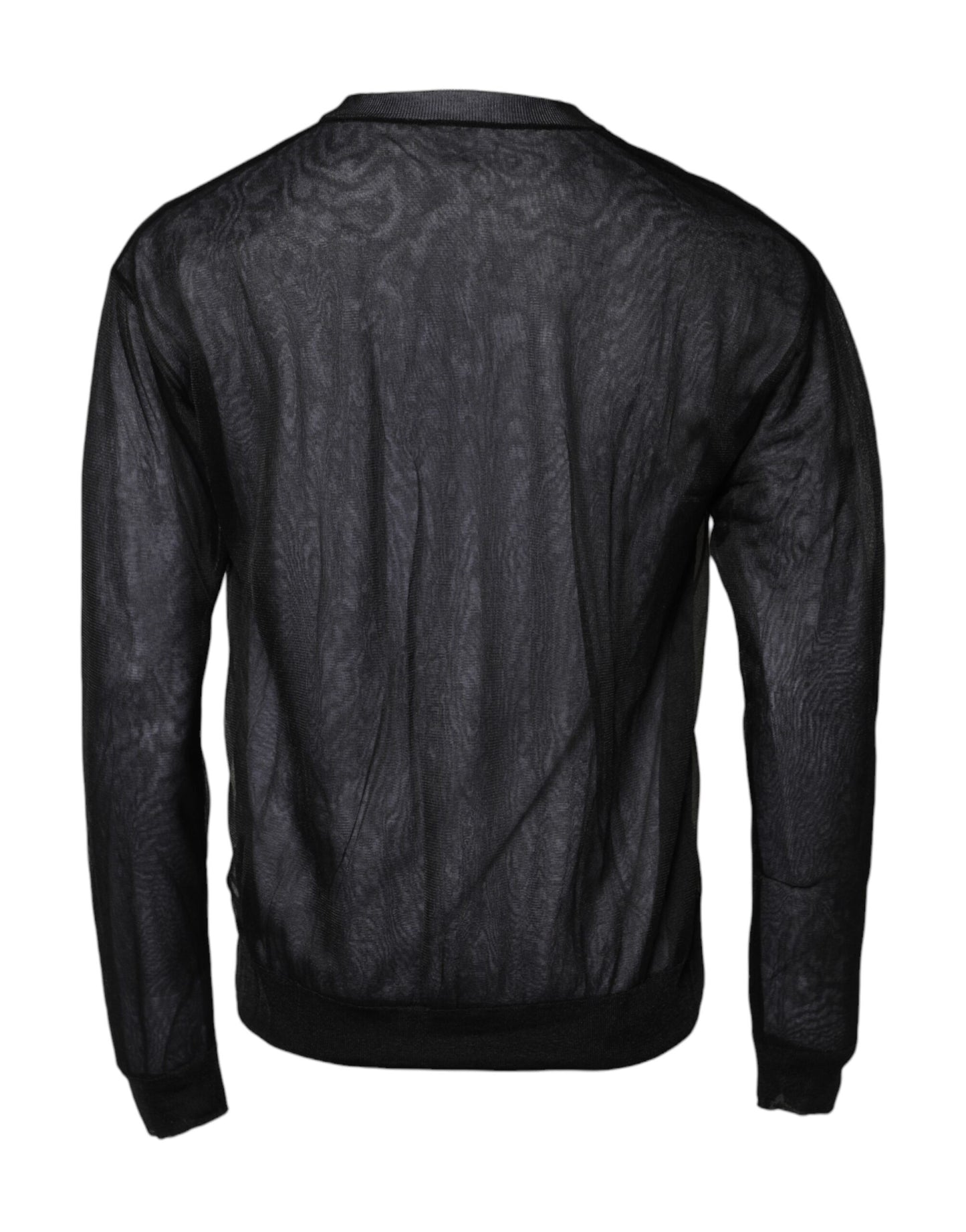 Dolce & Gabbana Black White Logo Knitted Pullover Sweater