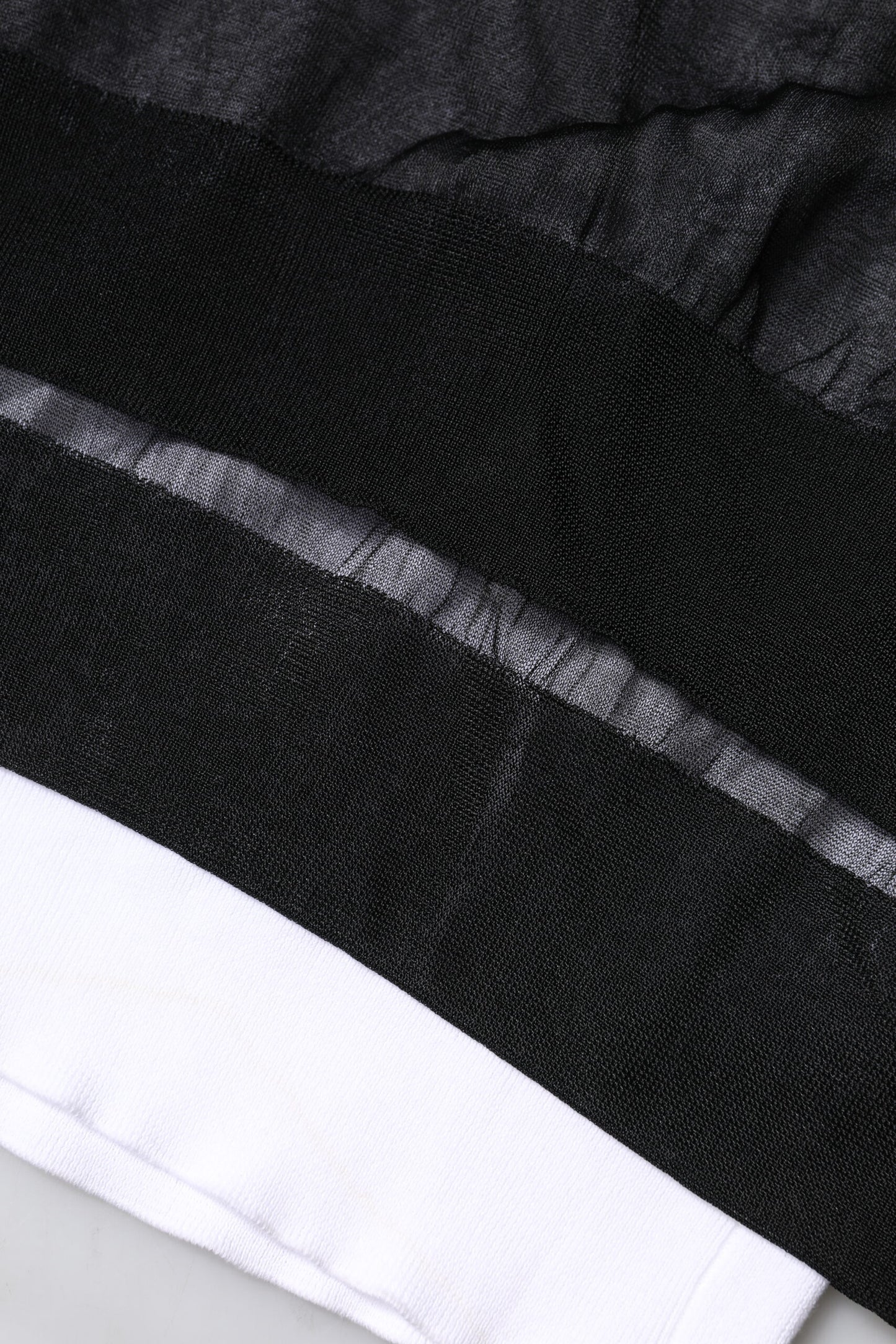 Dolce & Gabbana Black White Logo Knitted Pullover Sweater