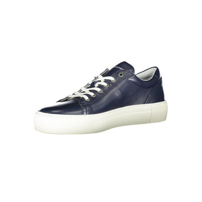 Tommy Hilfiger Blue Leather Men Sneaker