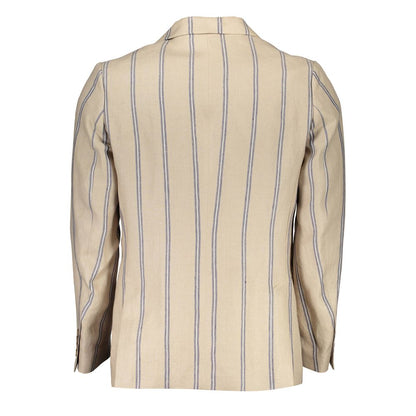 Gant Beige Linen Men Jacket