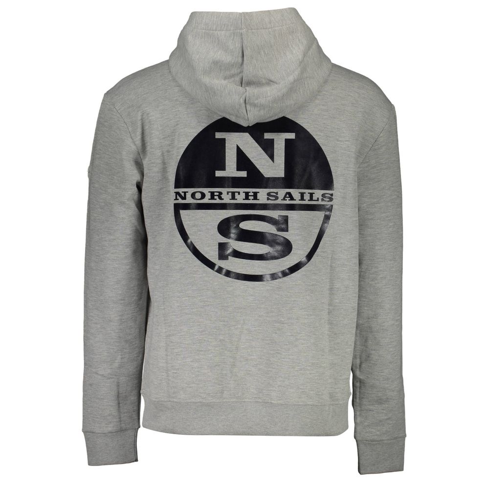 North Sails Gray Cotton Men Sweatshirt