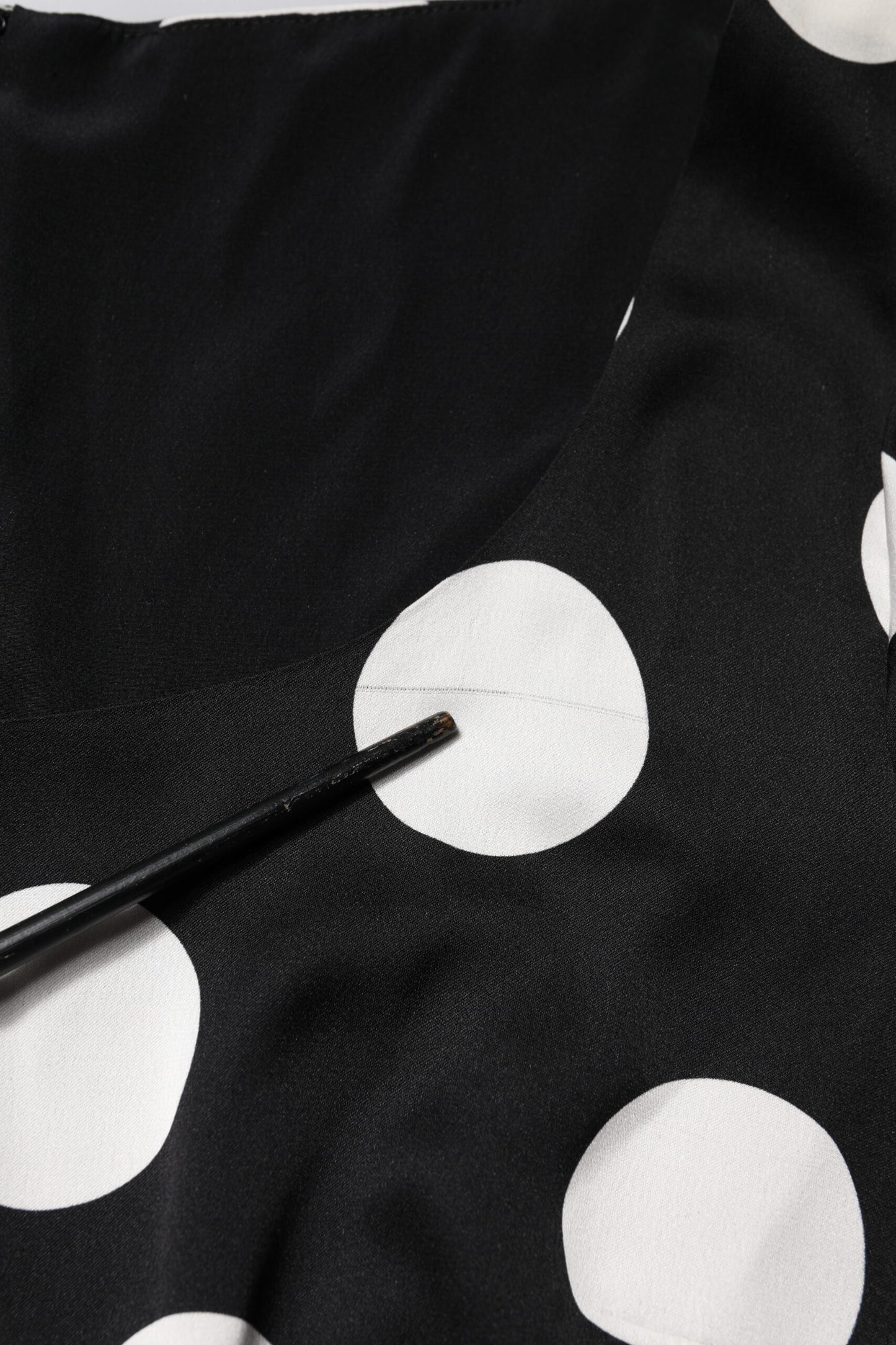 Dolce & Gabbana Black White Polka Dot Sheath Midi Dress