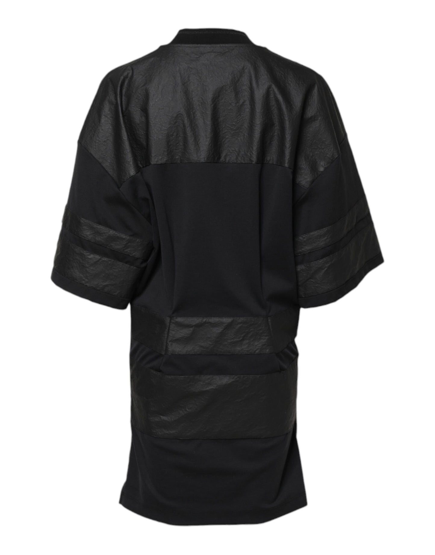 Dolce & Gabbana Black Cotton Short Sleeves V-neck T-shirt