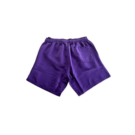 Trussardi Beachwear Purple Polyester Men's Swim Shorts