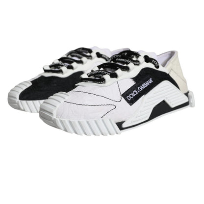 Dolce & Gabbana White Black Low Top NS1 Sneakers Shoes