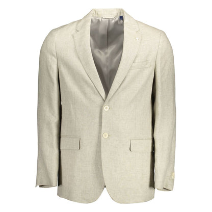 Gant Beige Linen Jackets & Coat