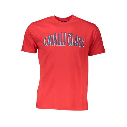 Cavalli Class Red Cotton T-Shirt