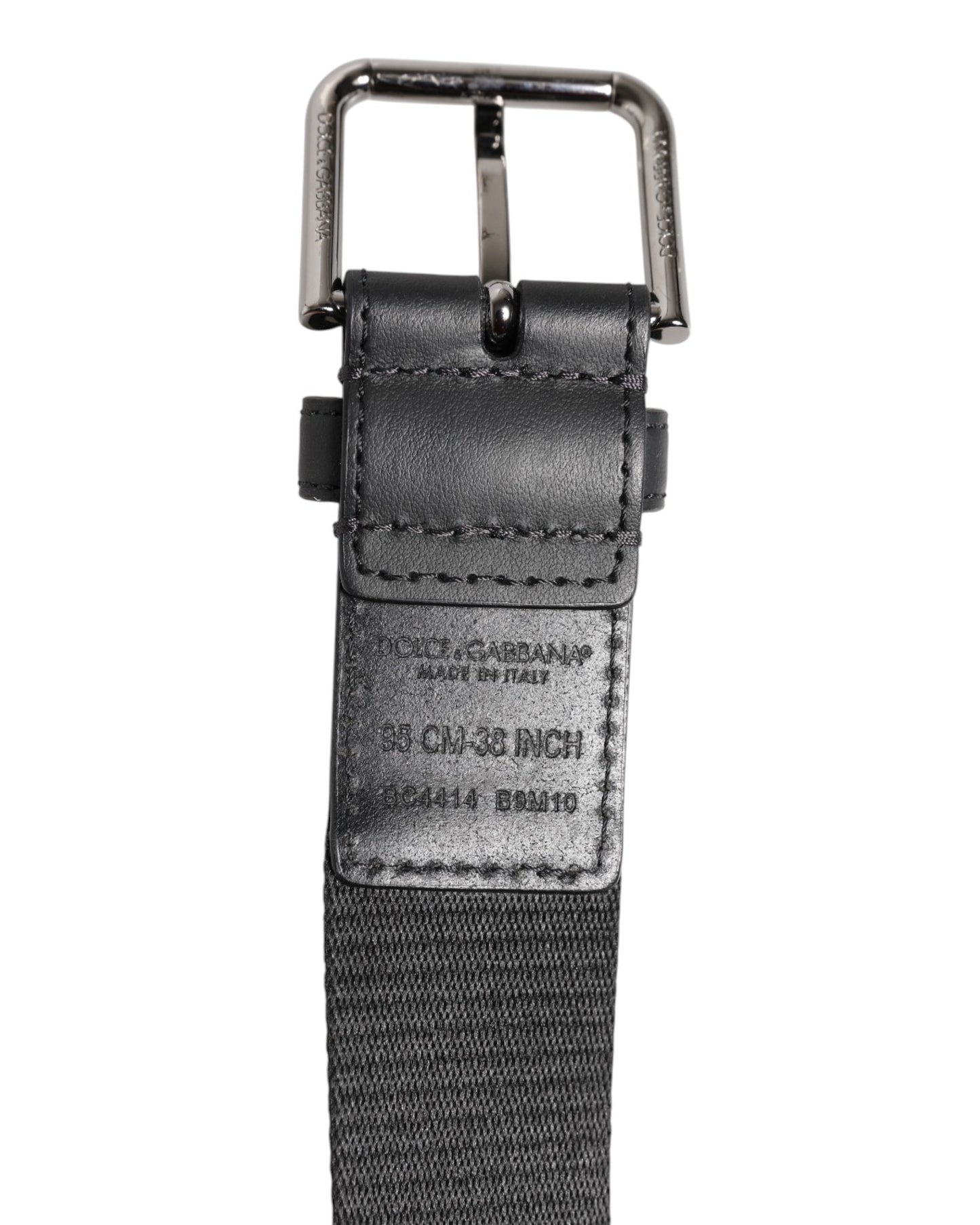 Dolce & Gabbana Green Black Polyester DG Logo Buckle Belt