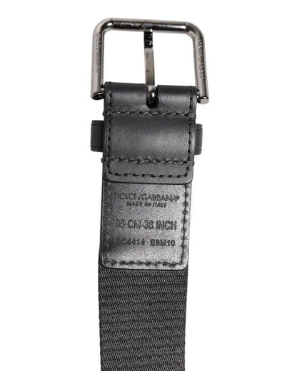 Dolce & Gabbana Green Black Polyester DG Logo Buckle Belt