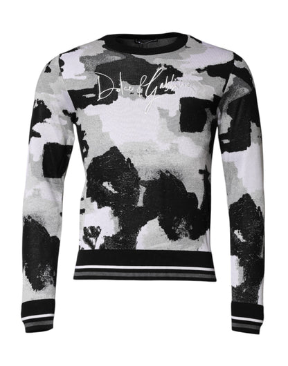 Dolce & Gabbana Multicolor Logo Crew Neck Pullover Sweater