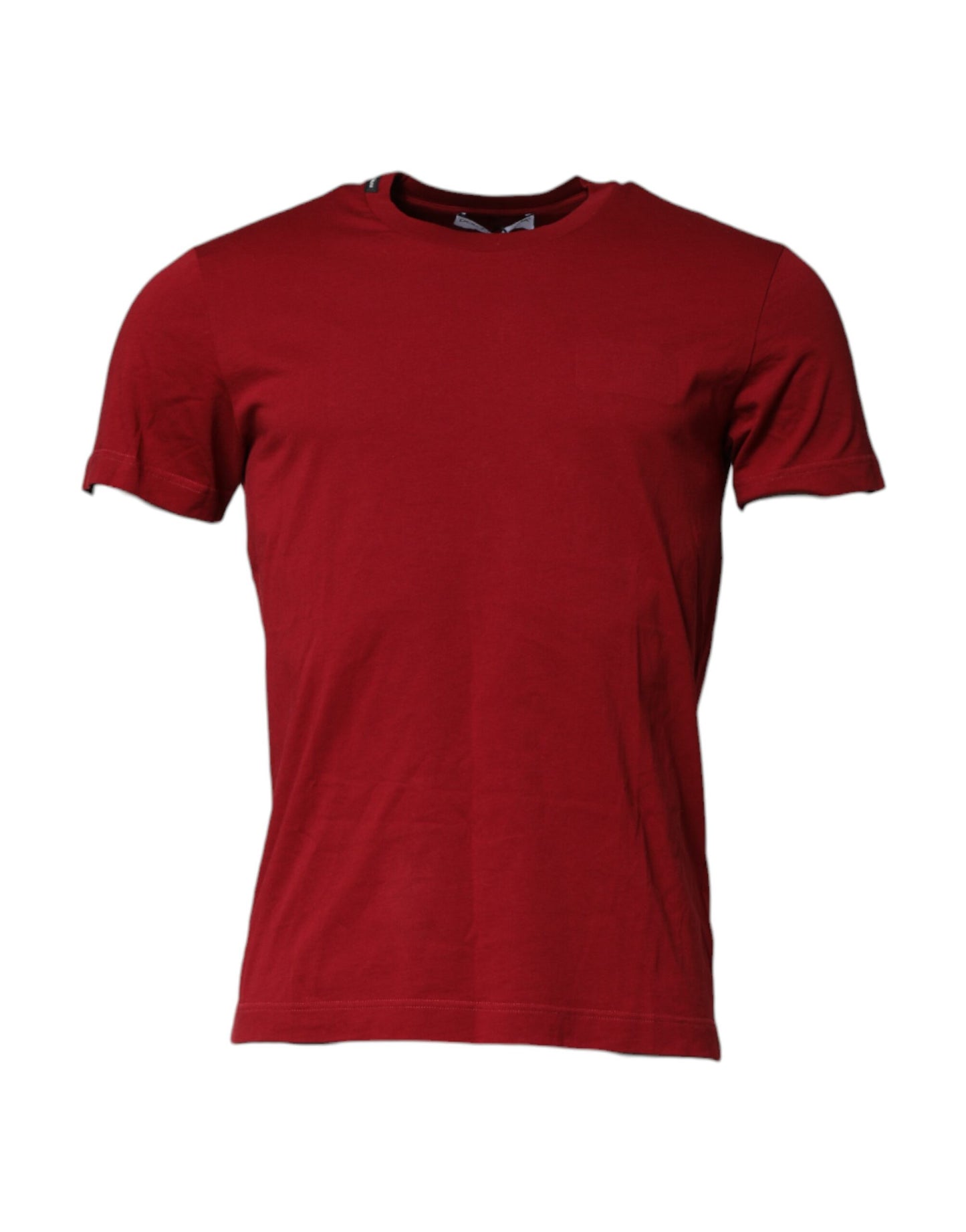 Dolce & Gabbana Red Cotton Short Sleeves Crew Neck T-shirt