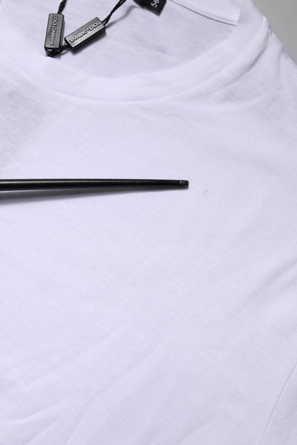 Dolce & Gabbana White DG LOVE Patch Short Sleeves T-shirt