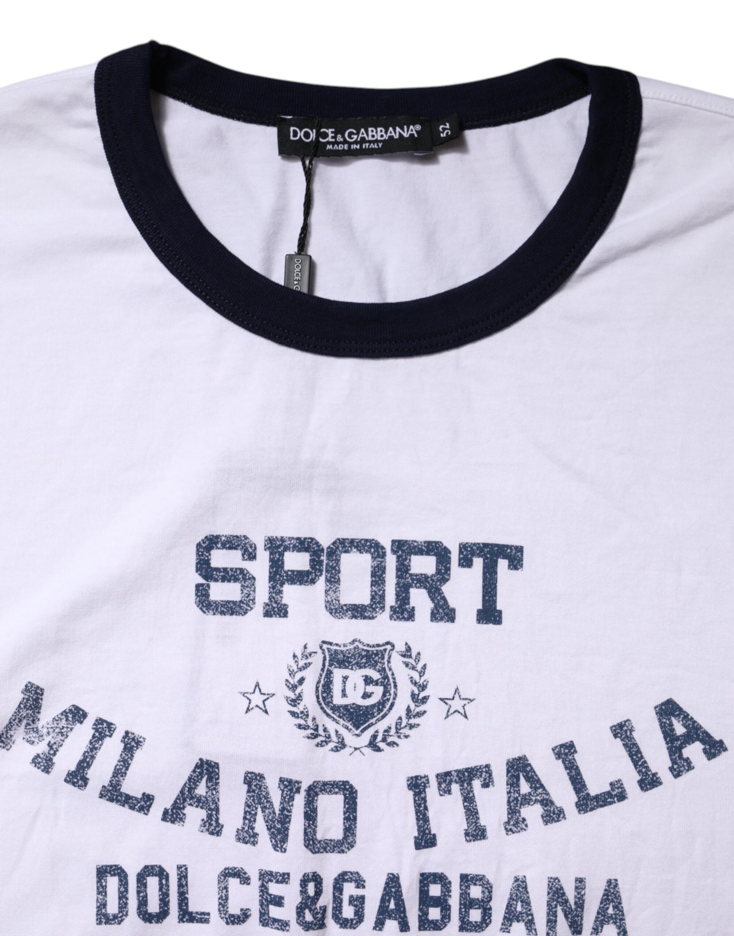 Dolce & Gabbana White DG Logo Print Short Sleeve T-shirt