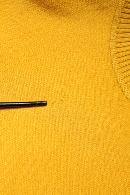 SIGNS Yellow Stripe Long Sleeve Overcoat Pullover Sweater