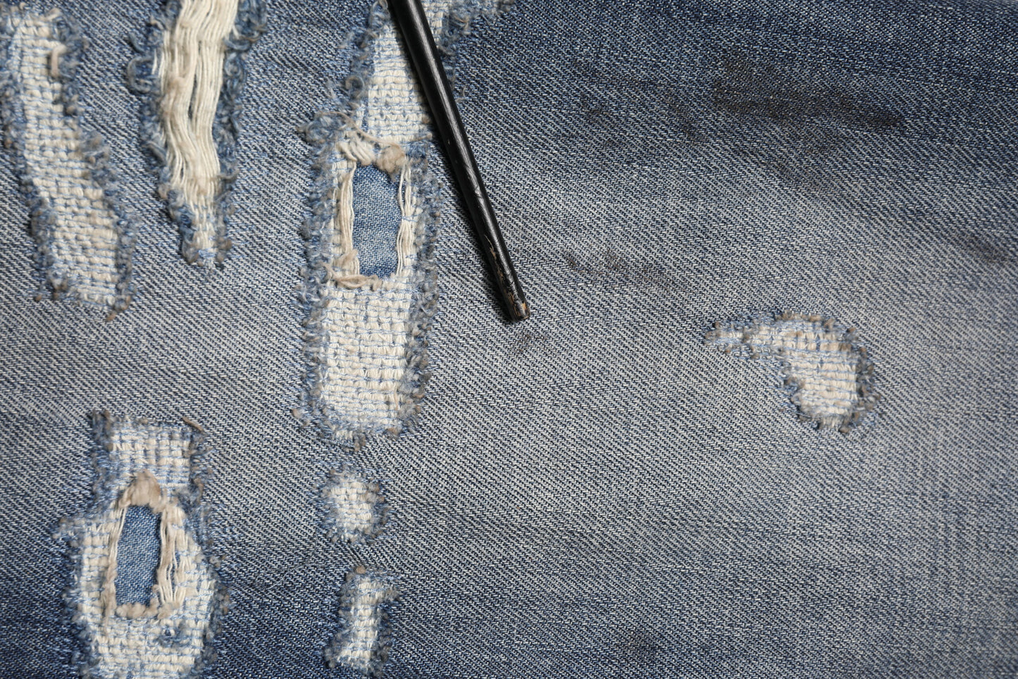 Dolce & Gabbana Blue Washed Tattered Cotton Men Jeans