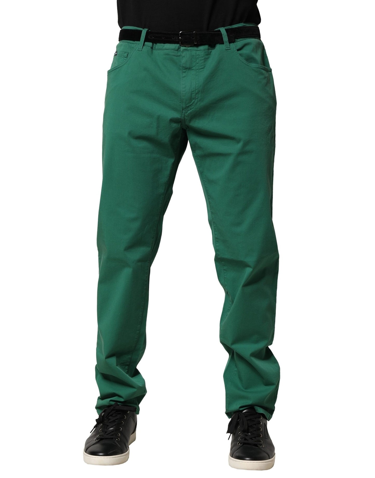 Dolce & Gabbana Green Cotton Stretch Skinny Men Denim Jeans