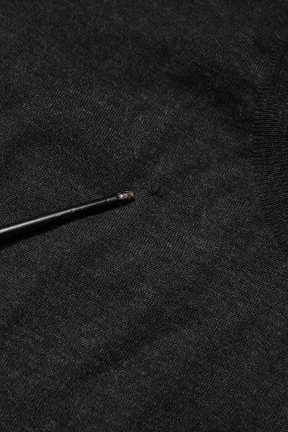 Dolce & Gabbana Gray Long Sleeve Crew Neck Pullover Sweater