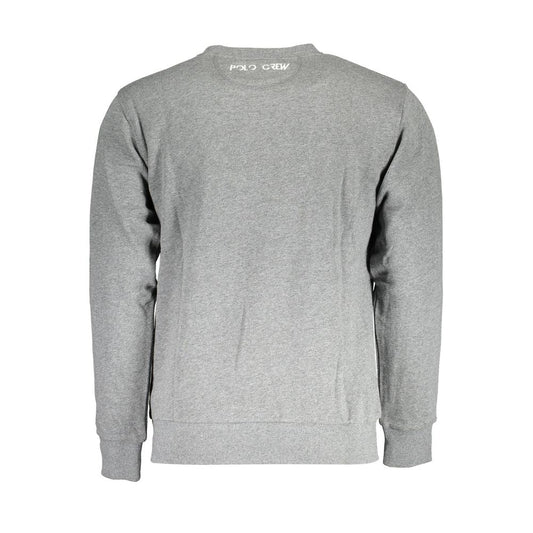 La Martina Gray Cotton Sweatshirt