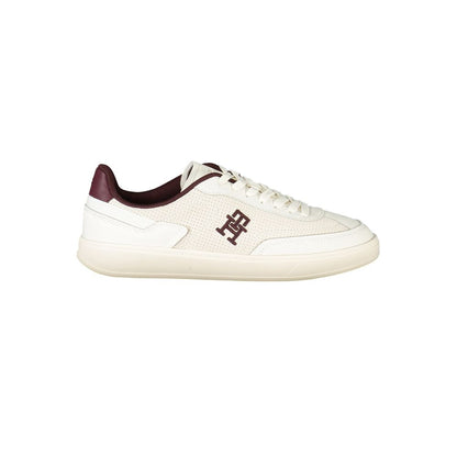 Tommy Hilfiger Beige Leather Women Sneaker