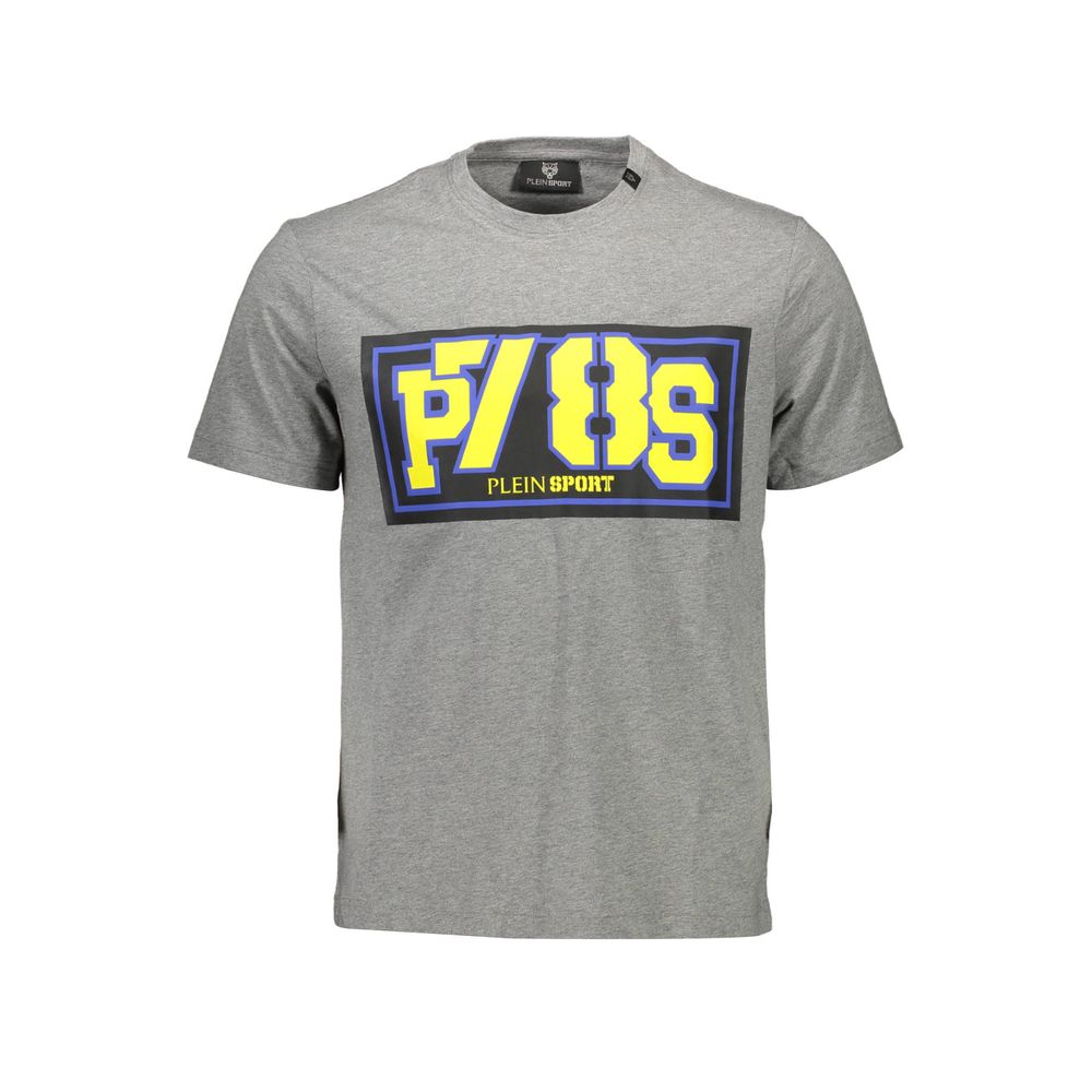 Plein Sport Gray Cotton T-Shirt