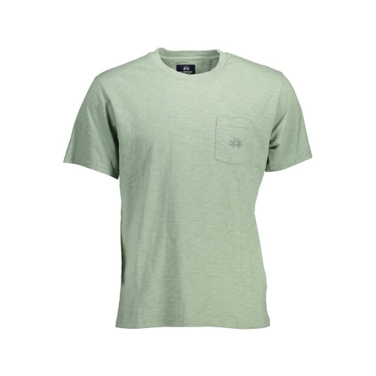La Martina Green Cotton T-Shirt