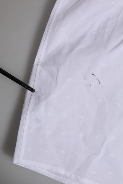 Dolce & Gabbana White Cotton GOLD Long Sleeves Formal Shirt