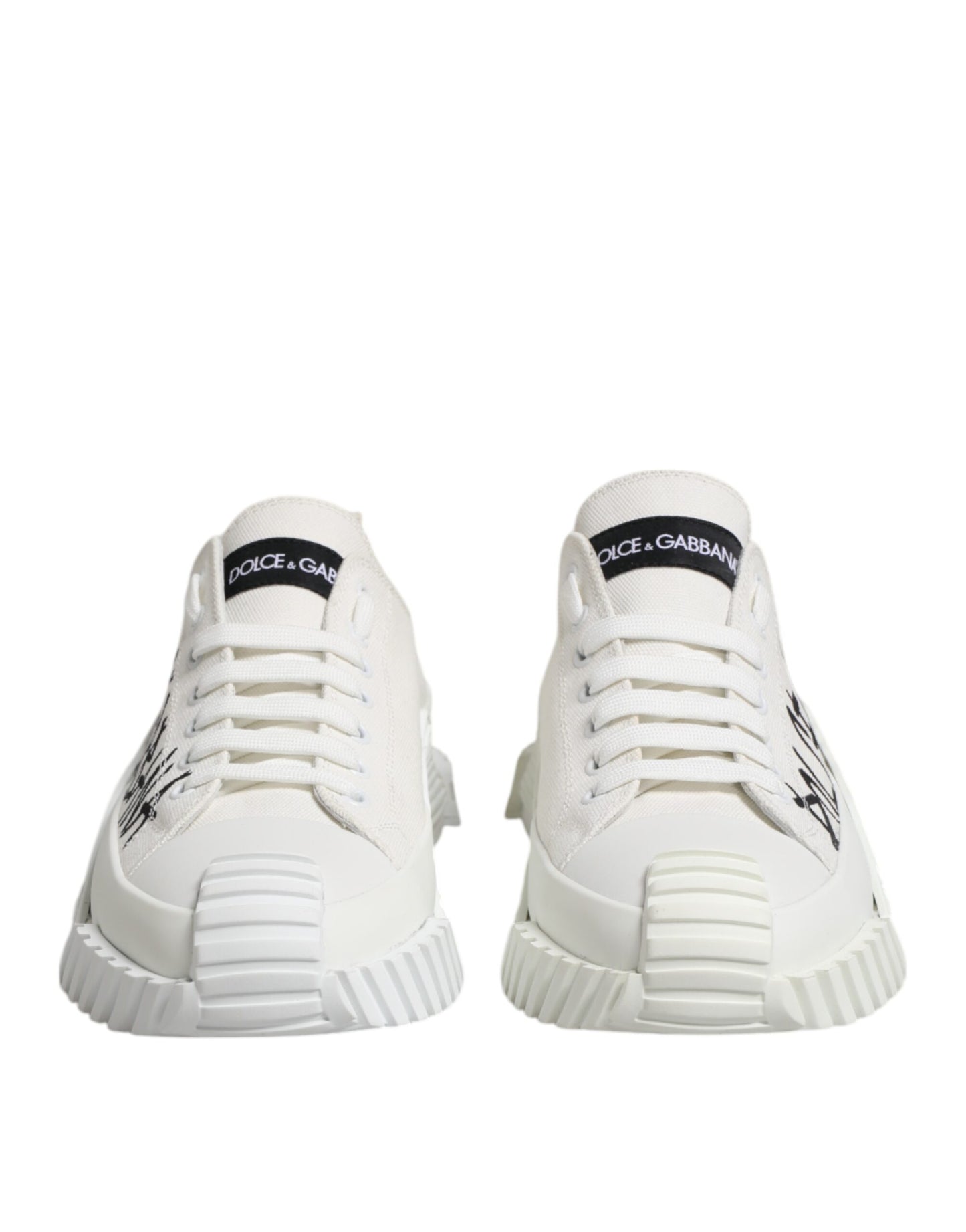 Dolce & Gabbana White Cotton NS1 Low Top Sneakers Shoes