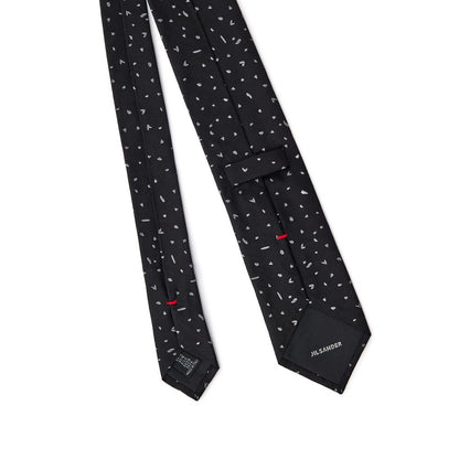 Jil Sander Black Silk Tie
