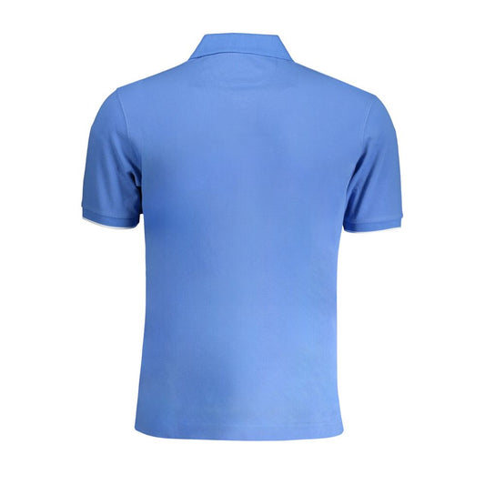 La Martina Light Blue Cotton Men Polo Shirt