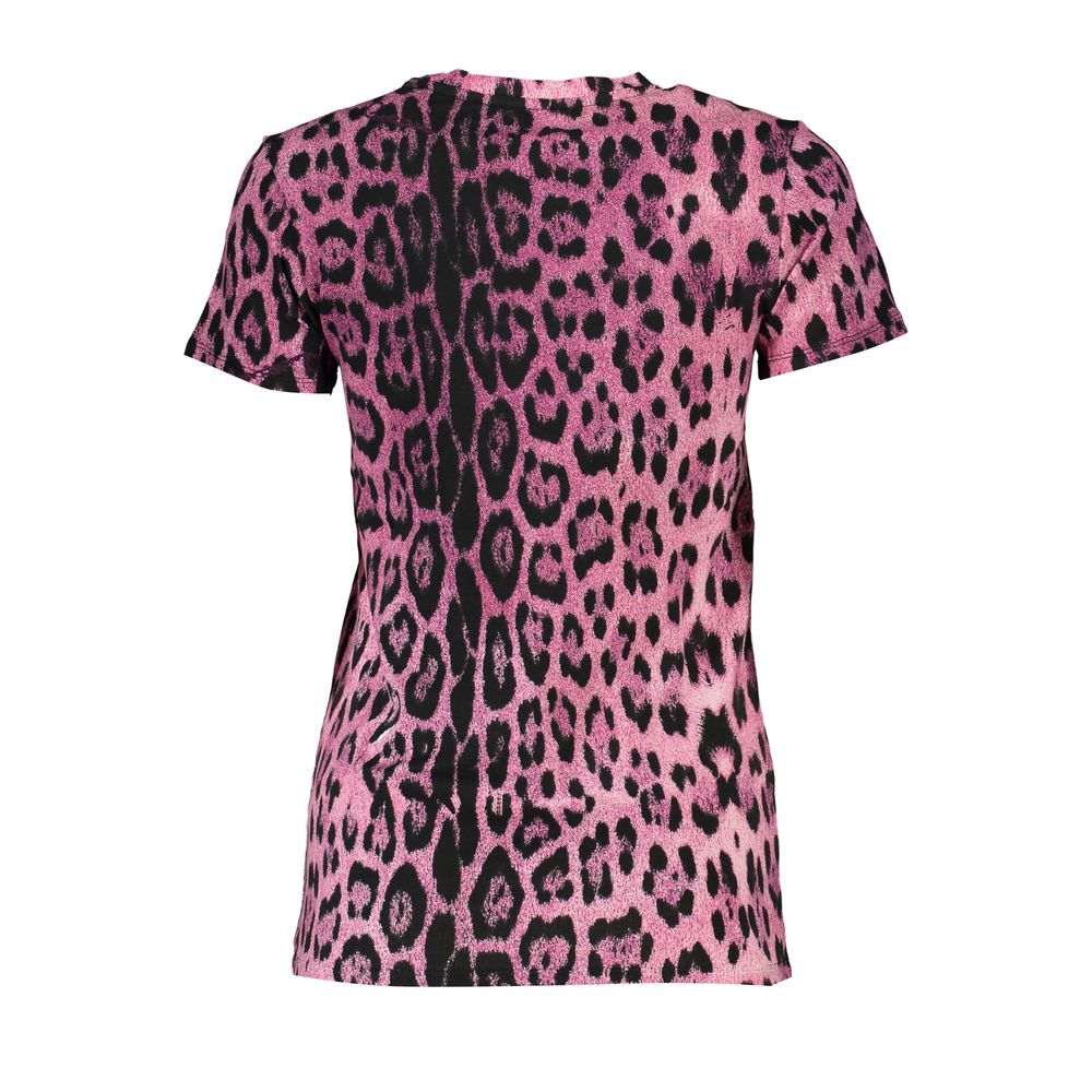 Cavalli Class Pink Cotton Women T-Shirt