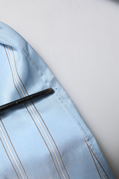 Dolce & Gabbana Blue Striped MARTINI Long Sleeves Dress Shirt