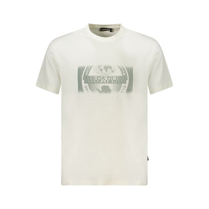Napapijri White Cotton Men T-Shirt