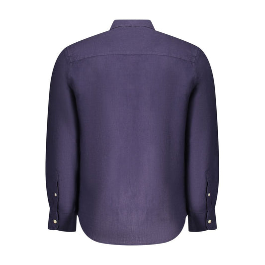 North Sails Blue Linen Men Shirt