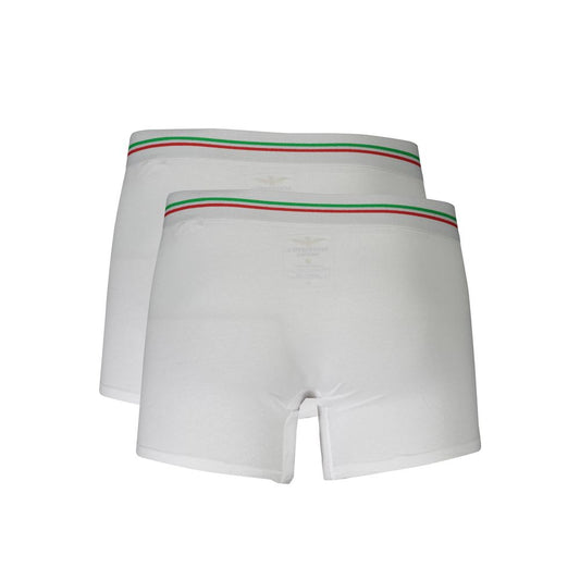 Aeronautica Militare White Cotton Men Boxer