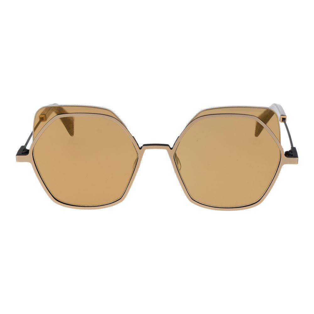 Yohji Yamamoto Gold Stainless Steel Sunglasses