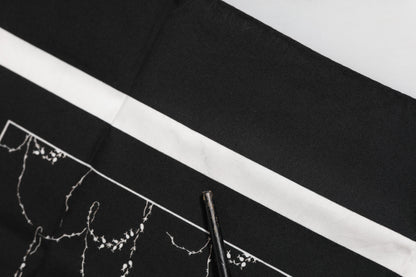 Dolce & Gabbana Black White Printed Square Foulard Scarf