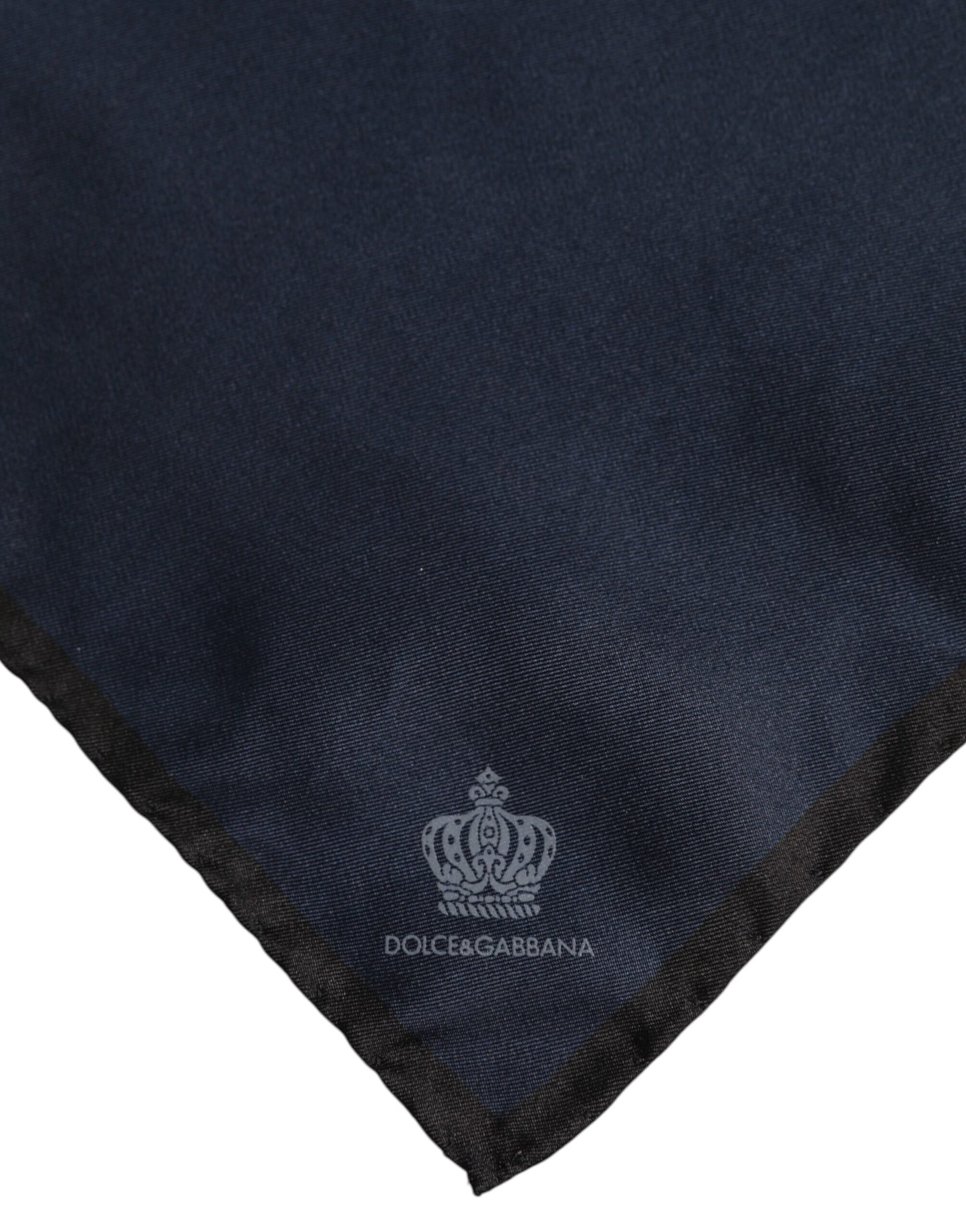 Dolce & Gabbana Blue DG Crown Silk Square Men Foulard Scarf